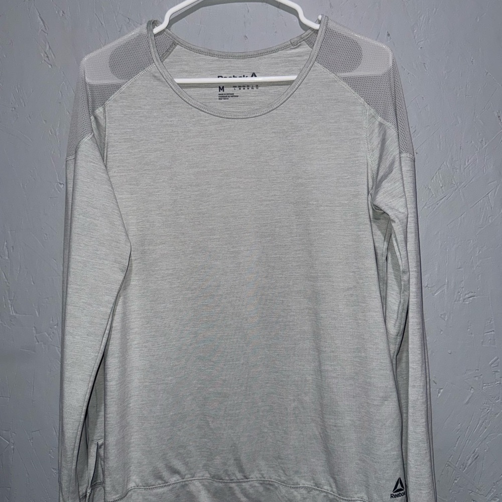 Reebok Heather Gray Long Sleeve Shirt
